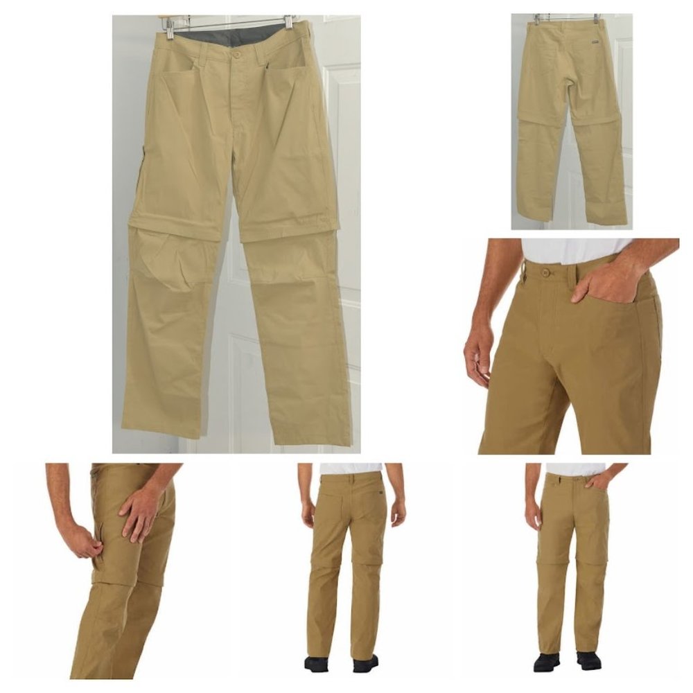 Eddie Bauer Convertible Tech Pants Tan - Picture 1 of 10